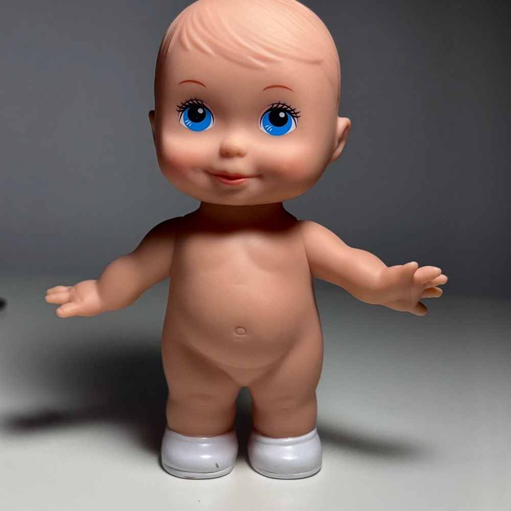 Cititoy  2016 Baby Doll Blue Eyes Big Belly 6" Toy  White Shoes Crafting Cute